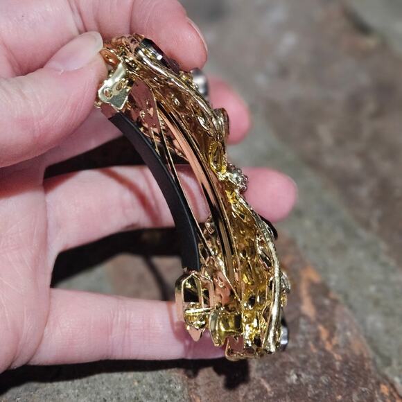 Gorgeous Retro Rhinestone Encrusted Bow Hair Clip ~ Cosplay Costume Party Twee